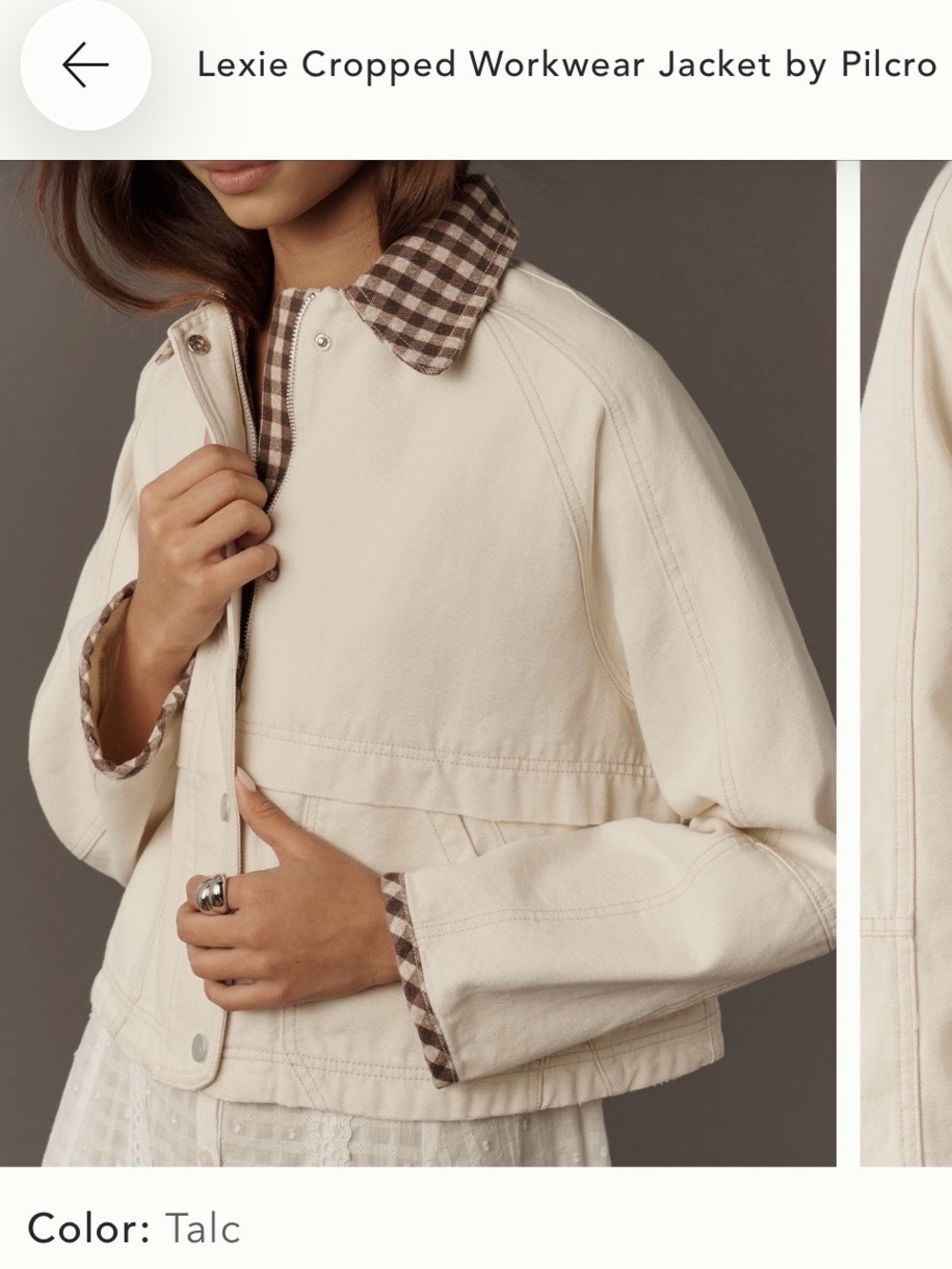 Lexie Cropped Workwear Jacket by Pilcro NWT SZ XXS